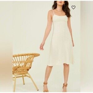 Altar'd State Linen Midi Dress Oaklynn Linen Midi Dress Size Large